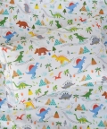 Dinosaur Park Organic Cotton Bedsheet Set Double Flat Sheet